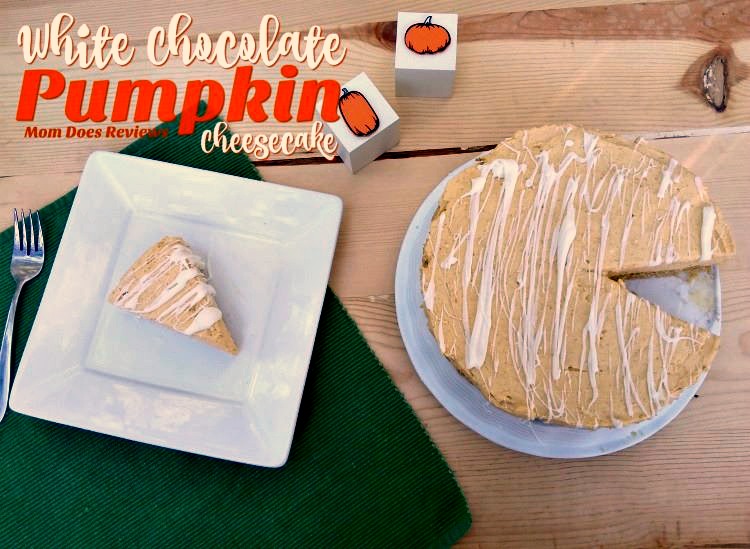 This White Chocolate Pumpkin Cheesecake is part of the #12DaysOf Thanksgiving at GagenGirls.com