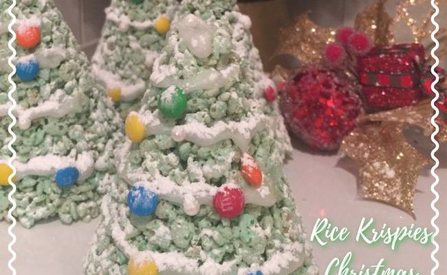 3-Ingredient Rice Krispies Christmas Trees, part of the #12DaysOf Christmas