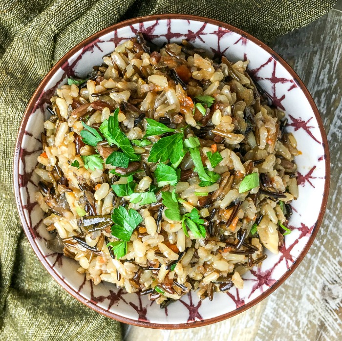 wild rice pilaf made in the instant pot