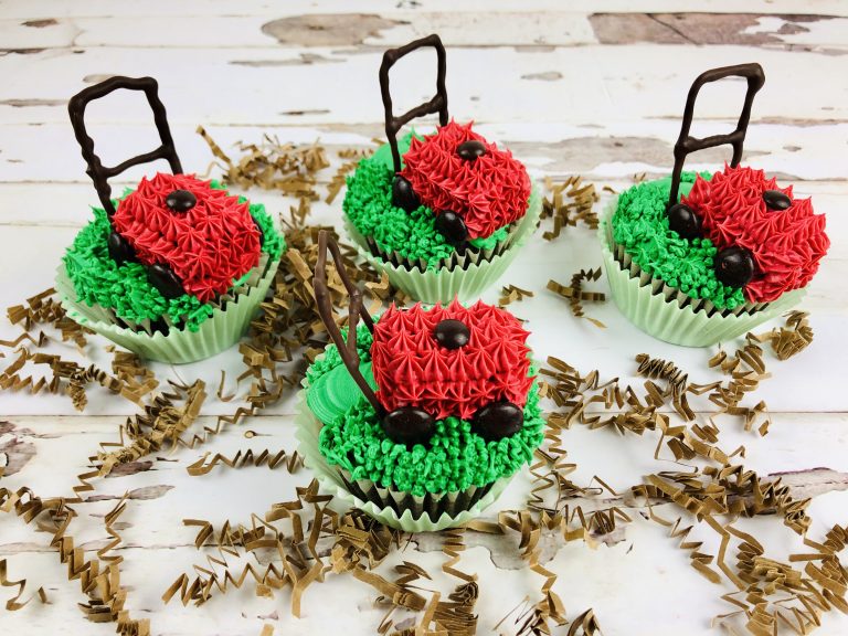 Easy Lawn Mower Cupcakes 
