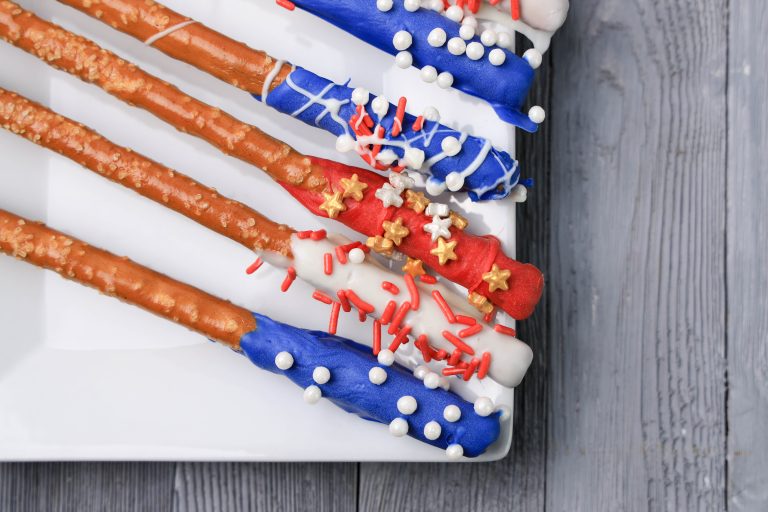 4th Of July Pretzel Rods