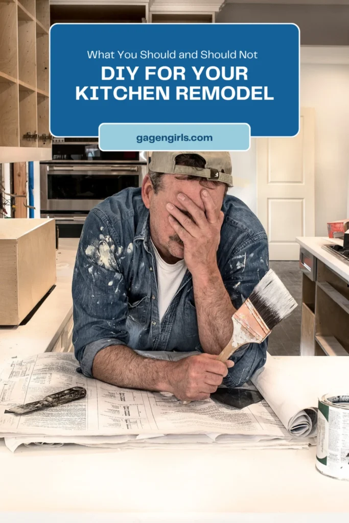 Kitchen renovation scene showing DIY challenges and tips on what to avoid